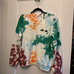 NWT CLARE V. size large tie dye sweatshirt